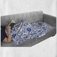 thumbnail image 6 of Watercolor Soft Flannel Fleece Throw Blanket, Vibrant Blue Flowers Pattern Feminine Floral Spring Ornaments, Cozy Plush for Indoor and Outdoor Use, 50" x 60", Violet Blue White, by Ambesonne, 6 of 6
