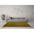 thumbnail image 3 of Ahgly Company Indoor Round Abstract Yellow Modern Area Rugs, 7' Round, 3 of 4