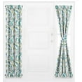 thumbnail image 2 of DriftAway Layla Classic America Style Thermal Insulated Lined Blackout Door Panel Curtain with Bonus Adjustable Tieback Single 25 Inch by 72 Inch Plus 1.5 Inch Header Teal Gray, 2 of 5