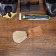 thumbnail image 3 of Brocha de afeitar retro para barba con mango de madera, ideal para el cuidado de la barba y el vello facial., 3 of 7