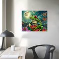 thumbnail image 4 of Orinice Frog Butterflies Full Moon Fine Art Aesthetic Poster Print Wall Painting for Home Office Decor 16x12in, 4 of 6