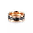 thumbnail image 4 of 6mm Spinner Roman Numerals Rose Gold Band Rings Women Stainless Steel Ring Sz6-9, 4 of 6