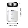thumbnail image 2 of Glass Salt and Pepper Shakers with Adjustable Pour Holes and Rotating Lids, Clear Spice Dispensers Seasoning Jars for Kitchen, BBQ, Camping, Restaurant, and Farmhouse Table Use 200ML, 2 of 7