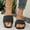 Black, variant on Viluyesy Women's Flat Sandals, Slip-On Solid Color Open Toe Summer Casual Beach Slides Slippers Black