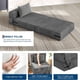 thumbnail image 5 of 4 - in - 1 convertible sofa cama y sleeper chair: 73 - pulgada convertible loveseat con pillows in gris oscuro, 5 of 7
