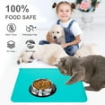 thumbnail image 2 of TiokMc Silicone Waterproof Dog & Cat Feeding Mat, Non-Slip, FDA Grade, Easy to Clean, BPA-Free, 18.5" x 11.5", Green, 2 of 7