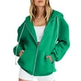 thumbnail image 2 of APEXFWDT Women's Full Zip Up Hoodie Long Sleeve Hooded Sweatshirts Pockets Jacket Coat for Women, 2 of 9