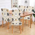 thumbnail image 2 of Yayeee 4 Pack Dining Chair Covers Stretch Parson Chairs Slipcovers Seat Protector, Halloween Black Pumpkins, 2 of 6