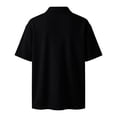 thumbnail image 6 of Polo Shirts for Men Short Sleeve Collared Golf Shirt Work Performance Athletic Polos with Pocket Black 3XL, 6 of 7