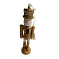 thumbnail image 2 of Holiday Lane Shine Bright, Gold and White Modern Nutcracker Ornament, 2 of 3