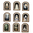 thumbnail image 7 of Vintage Wooden Framed Wall Art for Living Room, Ghost Head Artwork Fall Prints Decor, Halloween Wall Decor, Gallery Picture Painting, for Bedroom Kitchen,4.9"x7.9"(G), 7 of 7