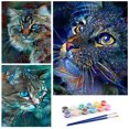thumbnail image 1 of Kit de pintura por números sobre lienzo, arte al óleo artesanal, decoración de imagen de Animal, 40x50cm, 3 uds., 1 of 9