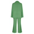 thumbnail image 5 of Jinhomg Women's Suits for Work Professional Dressy Open Front Notched Neck Blazer Jackets and High Waist Pants with Pockets 2025 Business Office Set Green XXL, 5 of 7