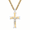 Two-Tone Pendant, variant on Crucifix Cross Necklace for Men Women, Stainless Steel Jesus Pendant, Byzantine Chain Jewelry Gift