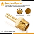 thumbnail image 3 of KOOTANS 4 piezas 1/4 "" manguera de púa a 3/8 NPT macho latón acoplador rápido aire tipo M ajuste de conexión rápida, 3 of 5
