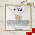 thumbnail image 3 of To My Mom Love Knot Necklace From Son, Daughter. Mother's Day, Birthday, Christmas Gifts for Mom. Family Gifts Jewelry With Meaningful Messages, 3 of 7