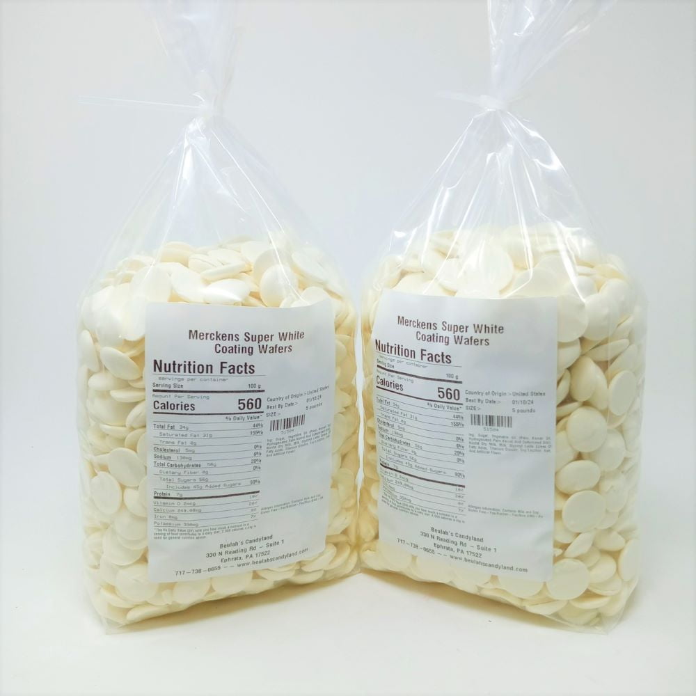 Merckens Super White Melting Wafers, 25 lb.