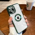 thumbnail image 3 of Compatible with iPhone 13 Pro Max Case with Camera Lens Protector,Logo View for Women Men, Soft Clear Back Cover, Luxury for iPhone 13 Pro Max Phone Cases (iphone13proMax, Green), 3 of 18