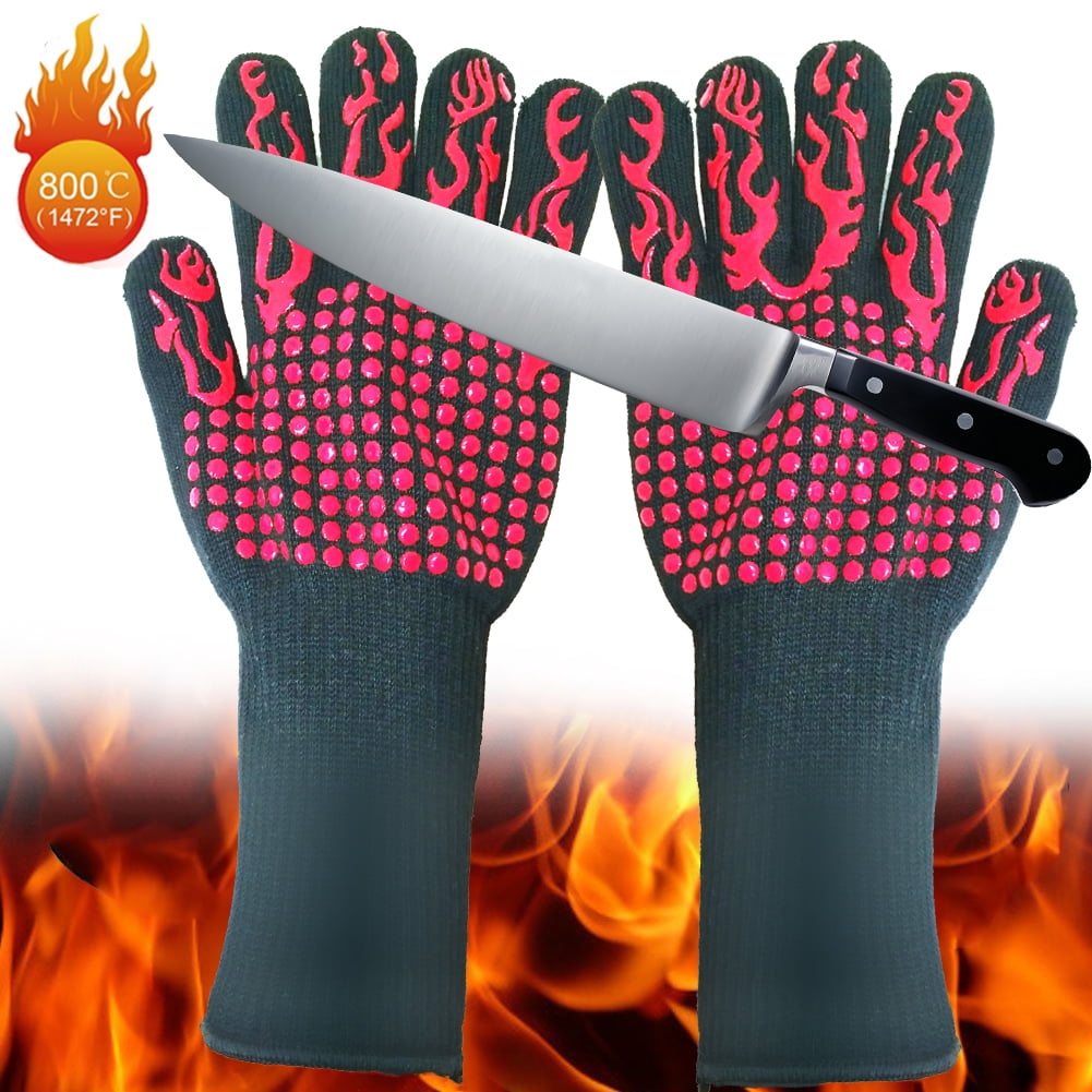Extremely Heat Resistant Grill Gloves Food Grade Anticutting Flexible