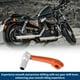 thumbnail image 5 of Palanca de cambio de motocicleta plegable para Honda CRF150F 2003-2017, pedal de aleación de aluminio, brazo de palanca de cambio, palanca naranja cabeza tono plateado, 5 of 6