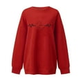 thumbnail image 3 of Cameland Sweatshirts Oversize Automne Hiver pour Femmes Manches Longues Col Rond Décontracté Imprimé Pull Tops Chemises, 3 of 3