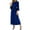 Long Sleeve Velvet Dress for Women-A29 Dark Blue, variant on Long Sleeve Velvet Dress for Women 3/4 Flared Sleeve High Waist Midi Wedding Guest Dresses Spring Winter Cocktail Evening Party Gowns Elegant Semi Workwear L
