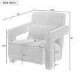 thumbnail image 3 of GDF Studio Dinah Accent Chair, Yellow Chenille, 3 of 12