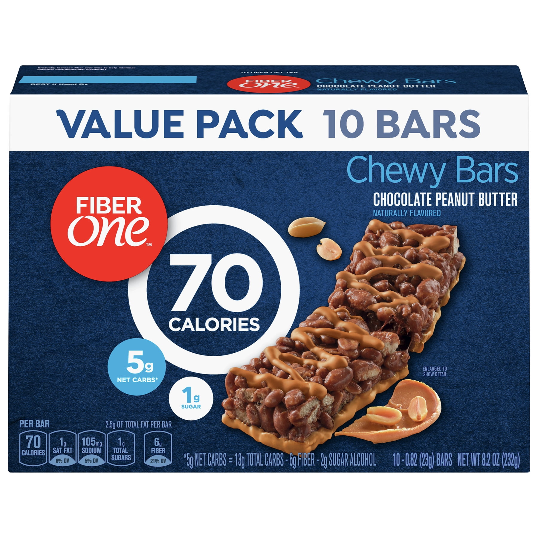 Fiber One 70 Calorie Chocolate Peanut Butter, 10ct.