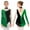 Dark Green, variant on Kids Girls Figure Ice Skating Dress Long Sleeve Shiny Rhinestone Mesh Spliced Gymnastics Ballet Leotard Dark Green 12