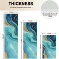 thumbnail image 4 of Blue Marble Gold Wave Pattern Kitchen Rugs Sets Of 3,Kitchen Runner Rugs Non Skid Washable,Decorative Kitchen Floor Mats for Kitchen,Sink,Laundry,17"x30"+ 17"x47" + 17"x59", 4 of 6