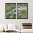 thumbnail image 2 of Framed Canvas Print Wall Art Set of 2 Serene Garden Flowers Botanical Vintage Art for Living Room, Bedroom, Office - 24"x36"x2 BLACK, 2 of 7