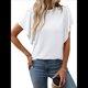 thumbnail image 2 of Camisas Formales Informales de Negocios para Mujer, Camisas de Verano, Mangas , Cuello Redondo, Mangas de Hoja de , Trajes 2025 M, 2 of 9