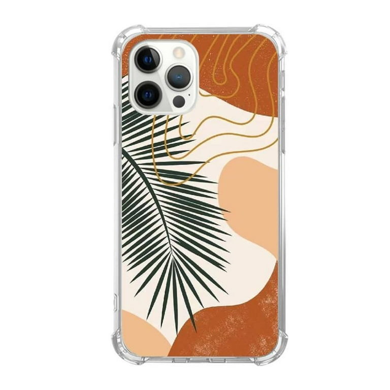 Boho Abstract Plant Case for iPhone 11 Pro Max Aesthetic Art