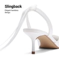 thumbnail image 5 of DREAM PAIRS Women's Slingback Kitten Low Heel Closed Toe Ankle Strap Heels Pointed Toe Strappy Pumps Shoes Party Wedding Dress Shoes, 5 of 7