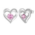 thumbnail image 1 of Pendientes con piedra natal para mujer, regalo de cumpleaños para mamá, mujer, niña, señora, joyería oso de fresa  Electrónica, 1 of 2