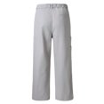 thumbnail image 3 of YOUTHUP Men's Relaxed Straight Leg Cargo Pants, Loose Fit Casual Parachute Pants with Multiple Pockets for Streetwear, 3 of 9