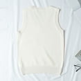 thumbnail image 4 of MESSUEN Sweater Vest Women Pull Over Sweaters Womens Cozy Sweaters for Women Tops Dressy Casual Womens Blouses Summer Sleeveless Denim Vest Women Basic Womens Tank Tops White XL, 4 of 4