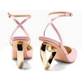 thumbnail image 3 of Women's thick-soled wedge-heeled sandals with hemp bottom, chain link, raffia weaving strap, one-step slip-on, summer casual shoes, thick-soled slippers, 3 of 4