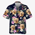 thumbnail image 4 of Camisa hawaiana con estampado 3D de cara de perro divertida para hombres, camisas florales de manga corta frescas de verano para mujeres, linda camisa hawaiana de playa para niños, 4 of 5