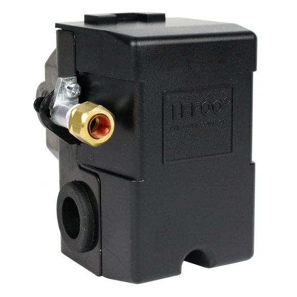 Lefoo Interrupteur de Compresseur d'Air, Contrôle de Pression, Vanne pour Compresseur d'Air, Remplace Furnas Square D H4 - Lf10-4h-1-npt1/4-140-175