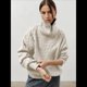 thumbnail image 5 of Suéteres de Mujer Otoño Invierno 2025, Jersey Informal de Punto con Cremallera de un Cuarto de Pulgada, Jersey de Punto de Diamante Albaricoque M, 5 of 9