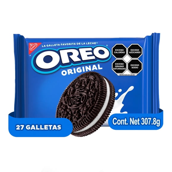 Galletas Oreo chocolate relleno sabor vainilla 307.8 g