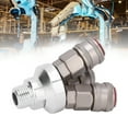 thumbnail image 4 of Conector de 3 vías componente neumático cromado Acero al carbono Rosca G1 / 2in Acoplador rápido Resistencia a la presión 30MPa Temperatura normal ANGGREK Otros, 4 of 8
