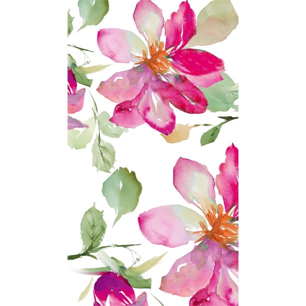 Paper Guest Towel, 15 count, Pink Floral Dream