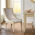 thumbnail image 2 of Martha Stewart Elmcrest 19" Fabric/Wood Curved Back Dining Chair - Beige/Natural, 2 of 9