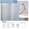 thumbnail image 4 of CZL Blue Reversible Shower Curtain Sets for Bathroom, Textured Rhombus Shower Curtains Fabric, Waterproof Shower Curtain with 12 Hooks, 72" x 84", 4 of 8