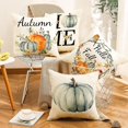 thumbnail image 5 of Fall Throw Pillow Covers 18x18 Set Of Lmell 4 For Lmell Watercolor Pumpkin Pattern Throw Gift, 5 of 5