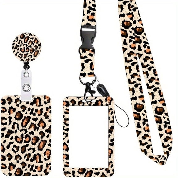 Bravoul Heavy-Duty Retractable Badge Reel 360 Degree Rotating Clip ID Card Holder Detachable Lanyard Brown