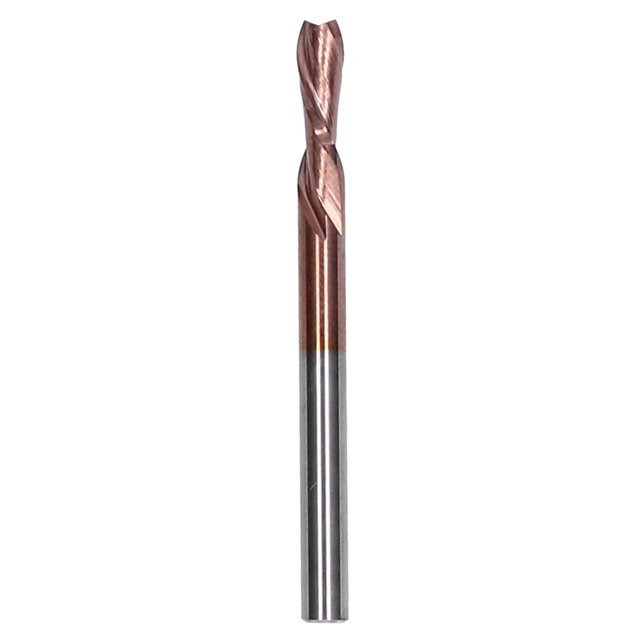 Fresa Brocas de enrutador CNC de acero de tungsteno Herramienta de tallado de carpintería de doble filo (3.175x3.175x8x40L)