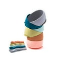 thumbnail image 3 of Simka Rose Silicone Baby Bowl and Spoon Set, BPA Free, Baby Led Weaning (Peach), 3 of 8